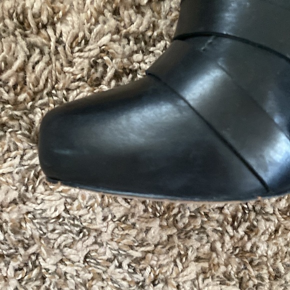 Sam Edelman Black Kendrix Leather Straps Heel Ankle Booties 6M - Picture 10 of 11